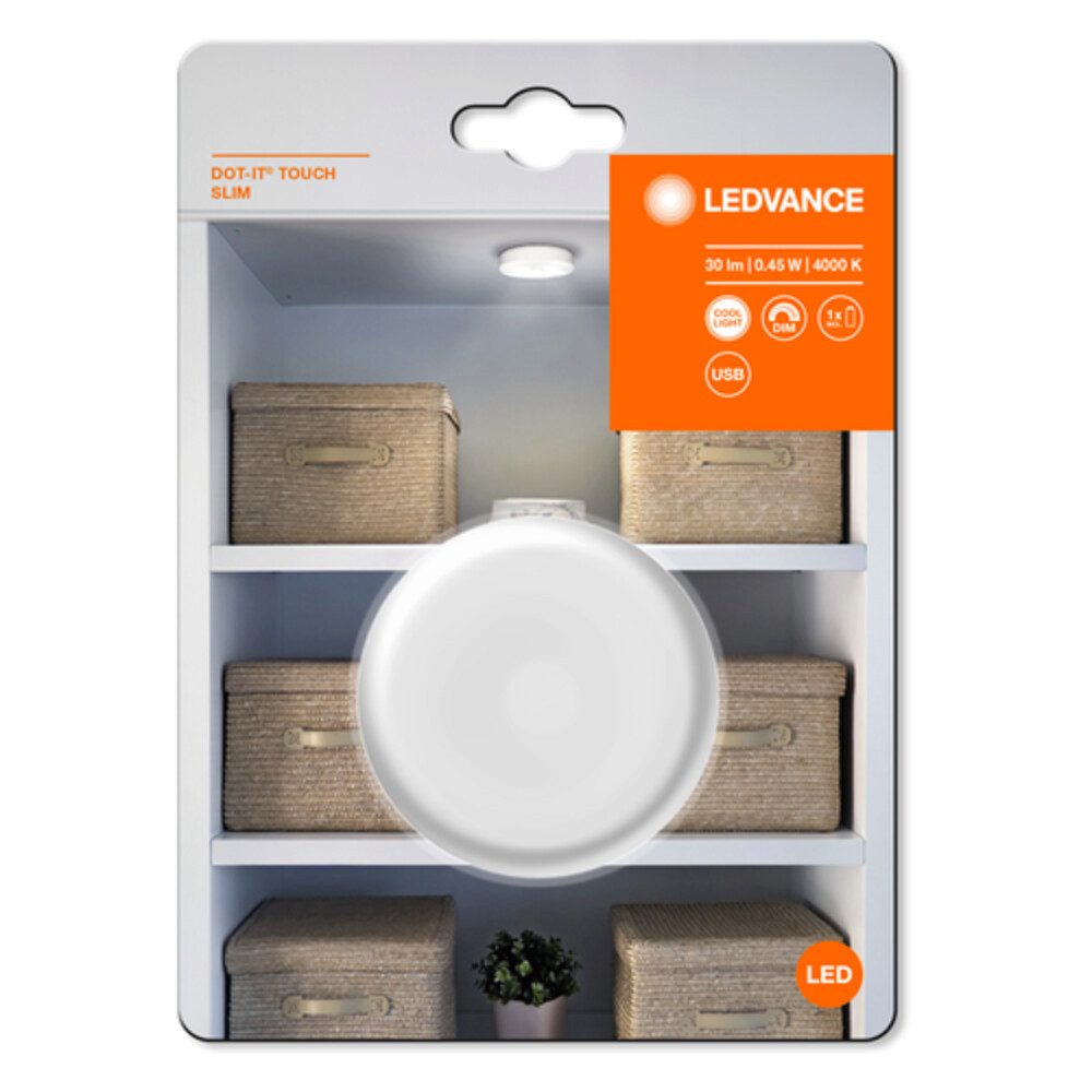 Ledvance LED Schrankinnenraumbeleuchtung Acrylonitrile butadiene styrene (ABS), 0,45W, kaltweiß, 32lm, L65mm, kaltweiß