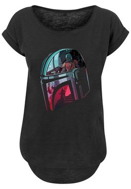 F4NT4STIC T-Shirt Star Wars Mandalorian Mandalore Helmet Reflection Print