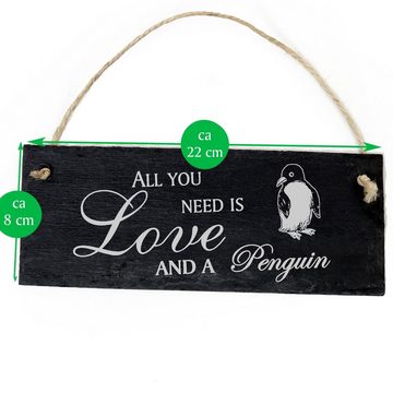 Dekolando Hängedekoration Pinguin 22x8cm All you need is Love and a Penguin