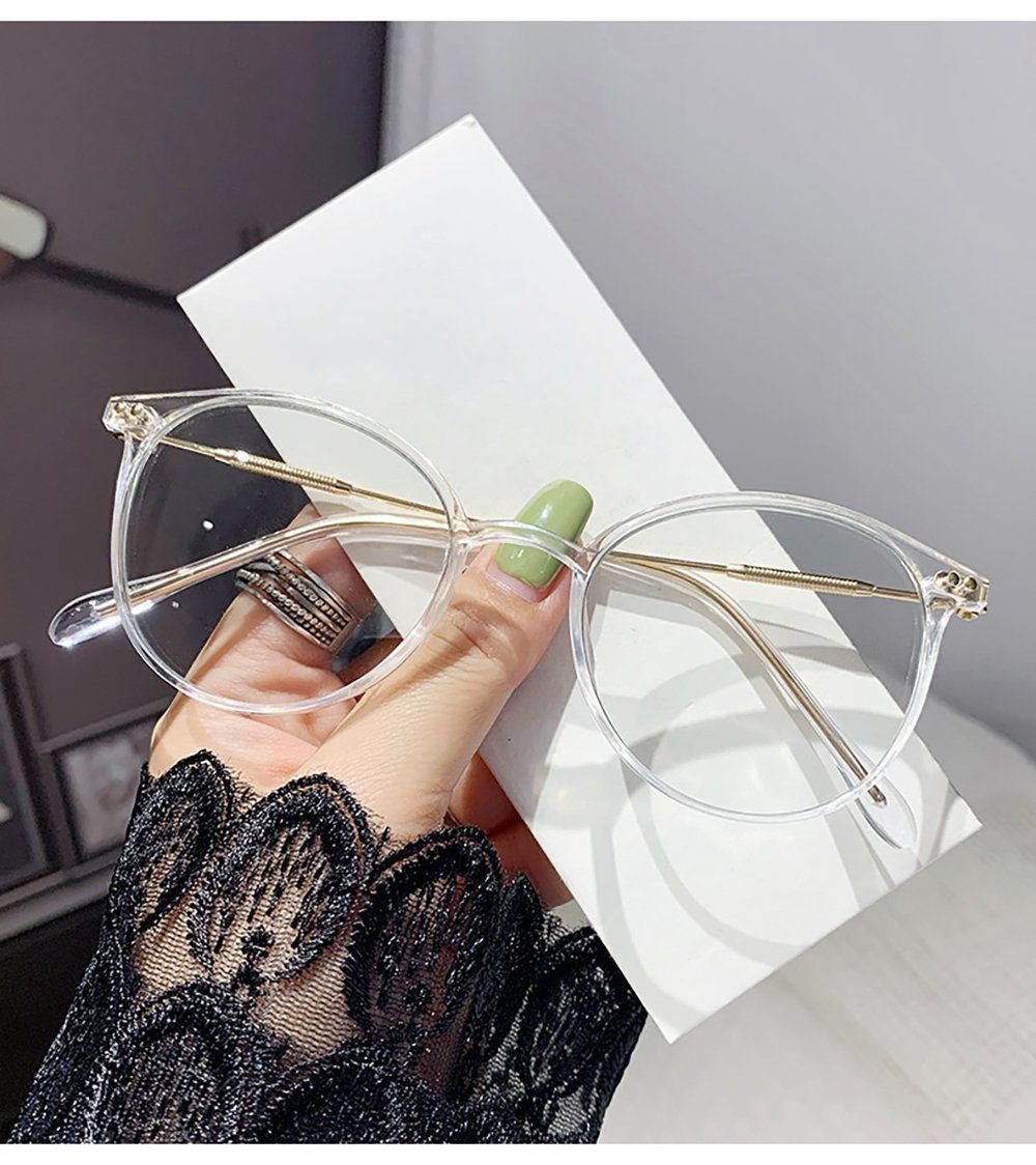 PACIEA Brille Damen Herren Selbsttönend Anti Blaulicht Ultraleicht Mode Rundrahmen