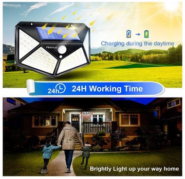 LifeImpree Außen-Wandleuchte, 2er Packs LED Solarleuchten für den Außenbereich