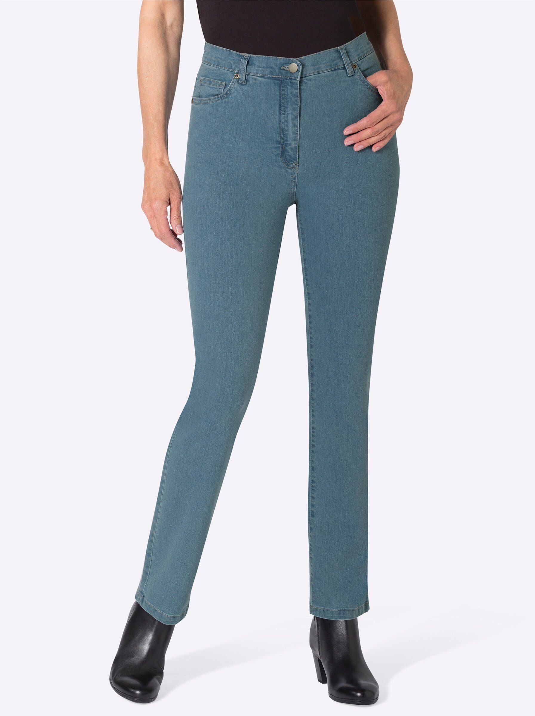 Sieh Bequeme an! blue-bleached Jeans