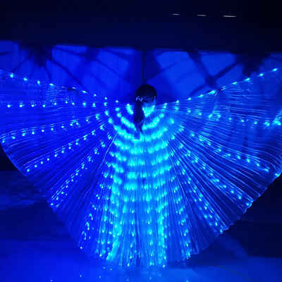 SEEZSSA Kostüm-Flügel LED-Flügel für Erwachsene,‎LED Isis Schmetterling Wings Erwachsene, 145 cm Länge leuchtende Bauchtanz-Kostüme Für Bauchtanz, Shows,Bar