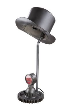 GILDE Tischleuchte GILDE Lampe Hut - silber - H. 68cm x B. 32cm