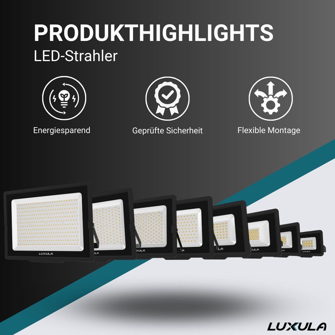 LUXULA LED Flutlichtstrahler LED-Fluter, 100 W, warm- & neutralweiß, 10000 günstig online kaufen