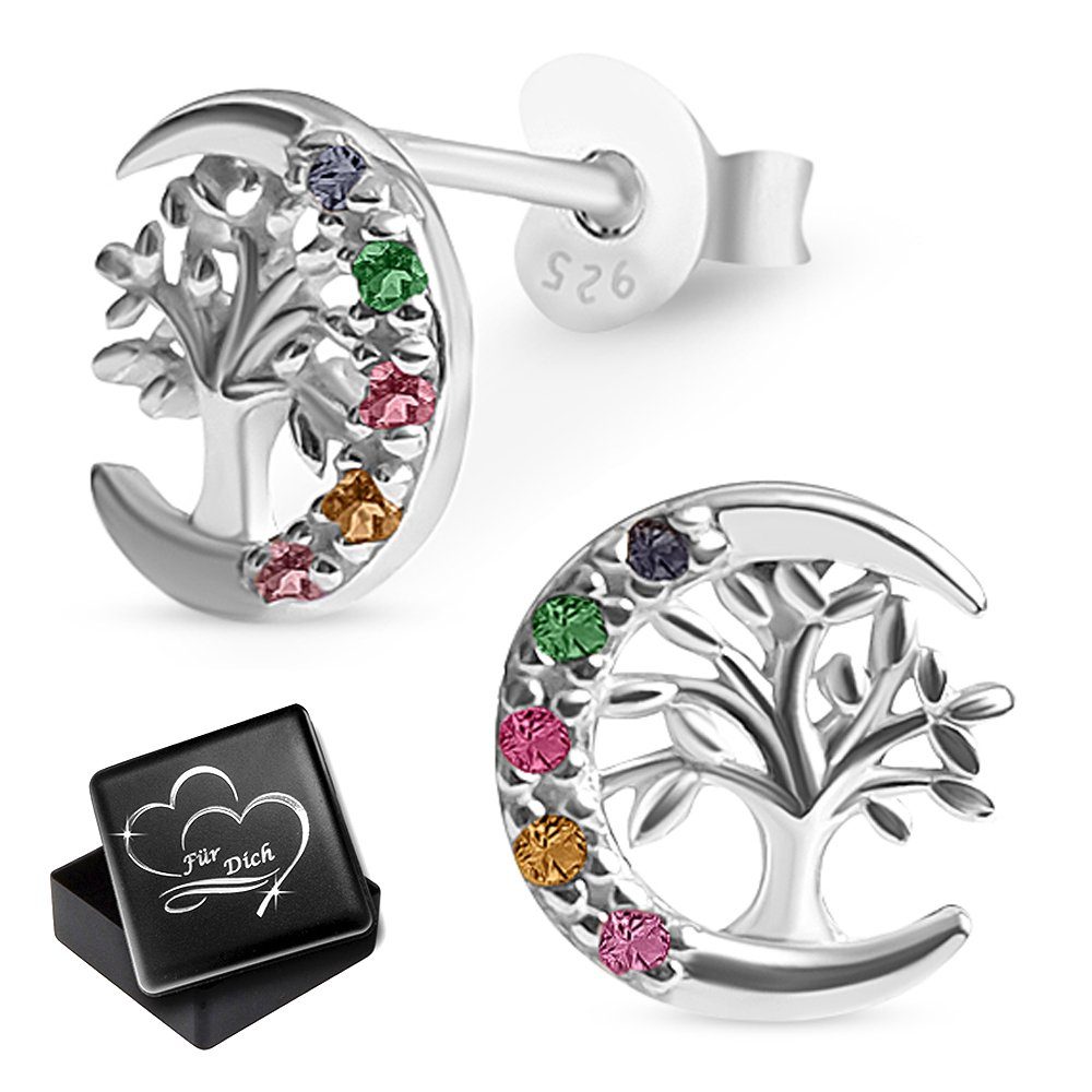 Limana Paar Ohrstecker Ohrringe 925 Sterling Silber Lebensbaum Baum des Lebens (inkl. Herz Geschenkdose), Idee Geschenk für Frauen Kinder Mädchen Damen Ehefrau  – Bild 5 von 5