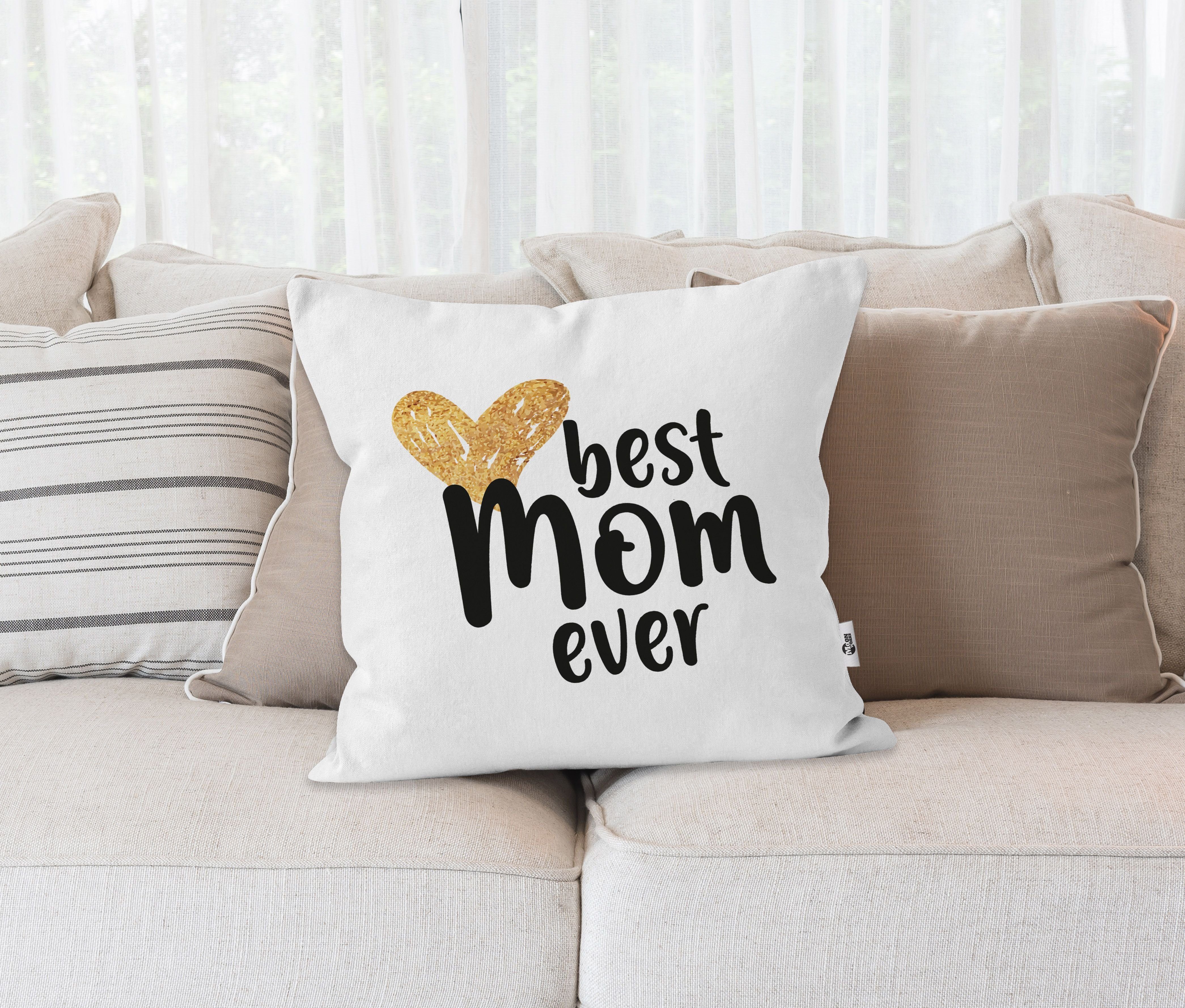 Mama Dankeschön Geburtstag Kissen-Bezug Geschenk SpecialMe® Best Dekokissen Mom für Weihnachten SpecialMe ever Muttertag