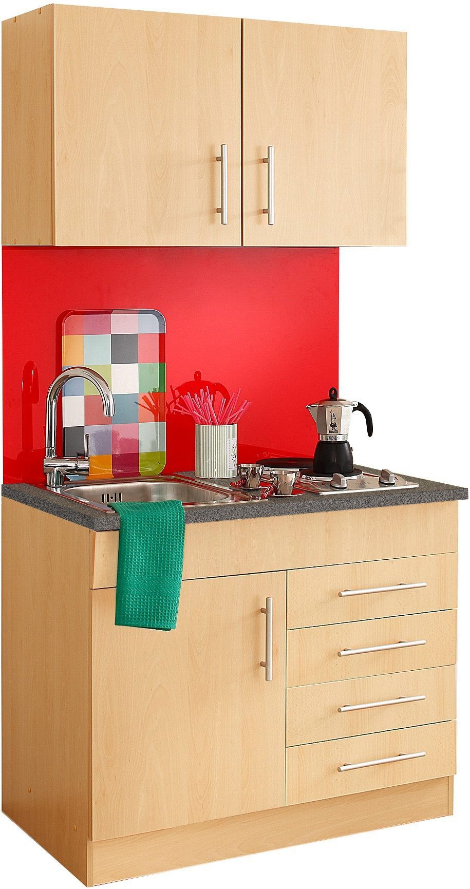 KOCHSTATION Pantryküche "KS-Toledo" mit E-Geräten, Breite 100 cm günstig online kaufen