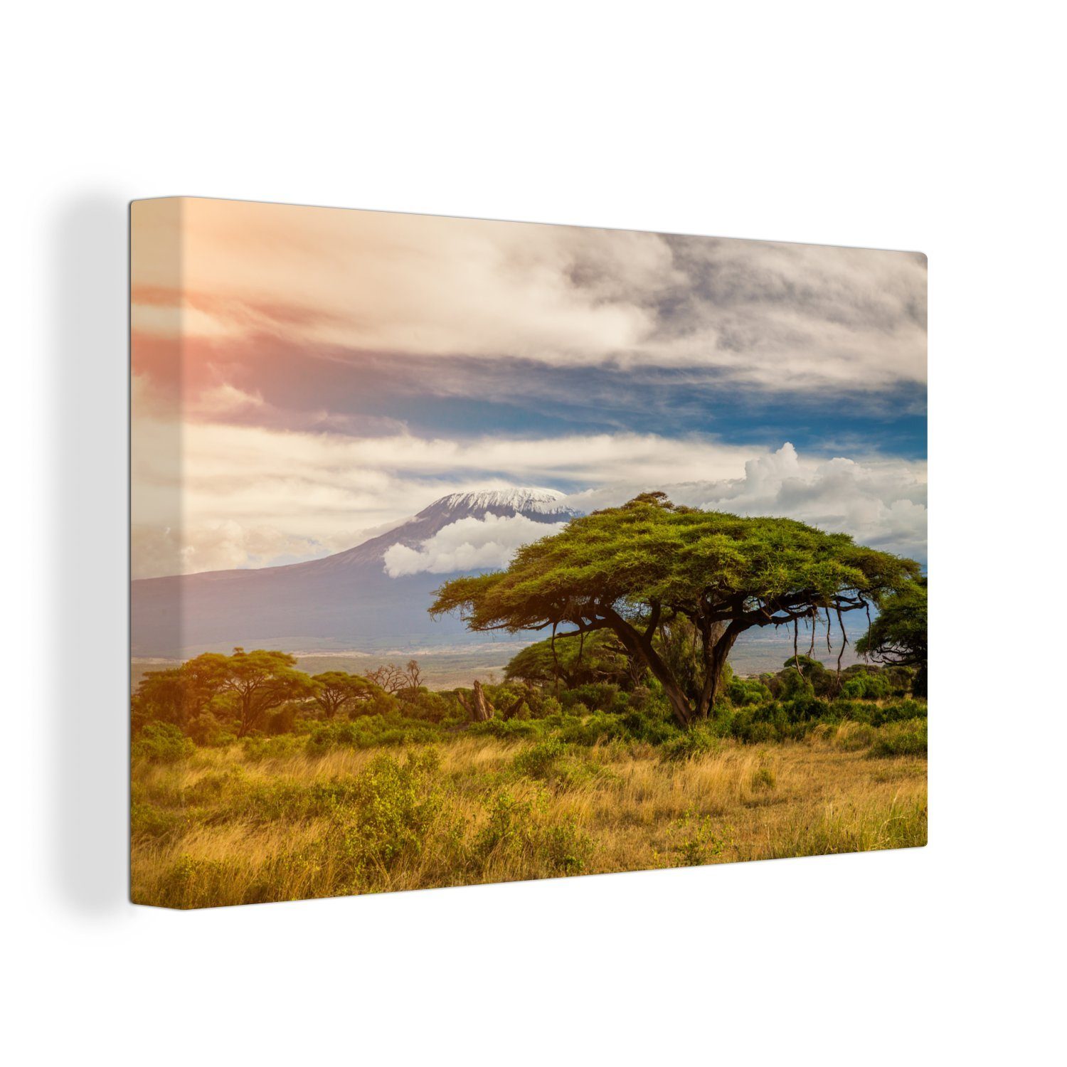 OneMillionCanvasses® Leinwandbild Die Landschaft des Amboseli-Nationalparks in Kenia, (1 St), Wandbild Leinwandbilder, Aufhängefertig, Wanddeko, 30x20 cm
