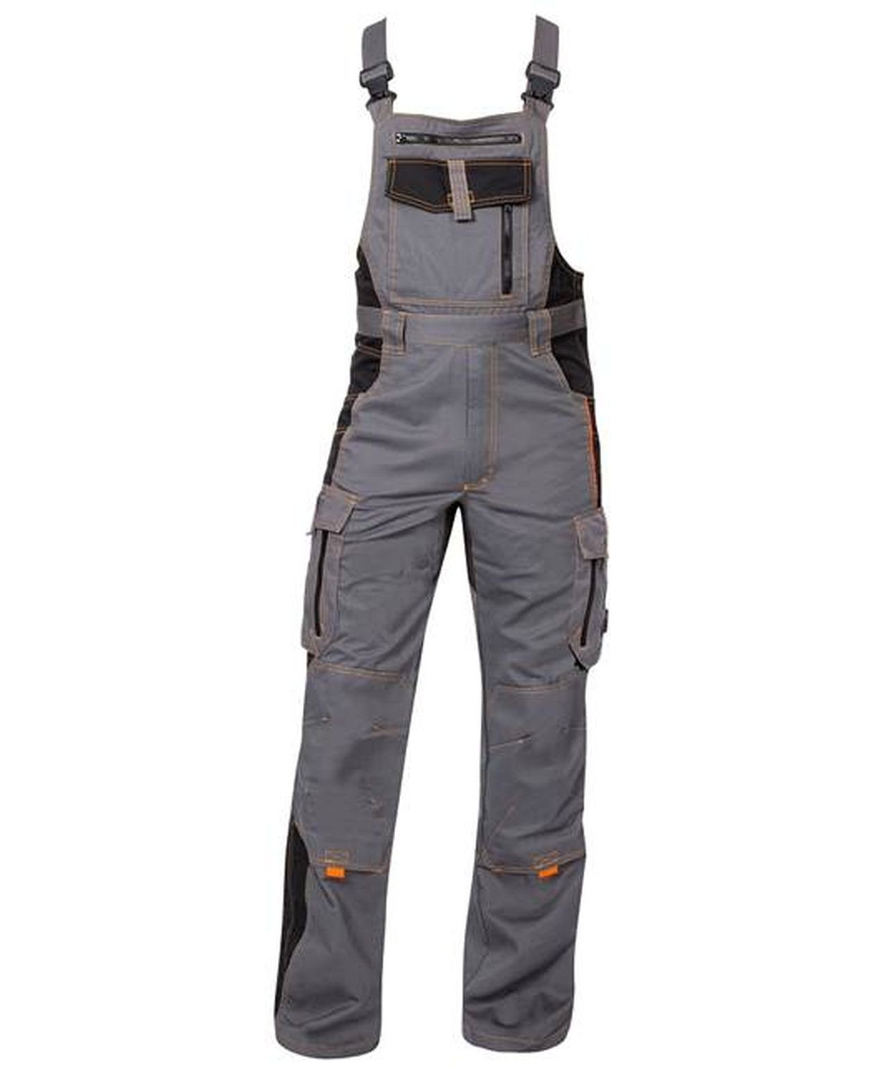Ardon Safety Arbeitslatzhose Arbeitslatzhose Berufskleidung Arbeitshose Ardon grau – Bild 2 von 5
