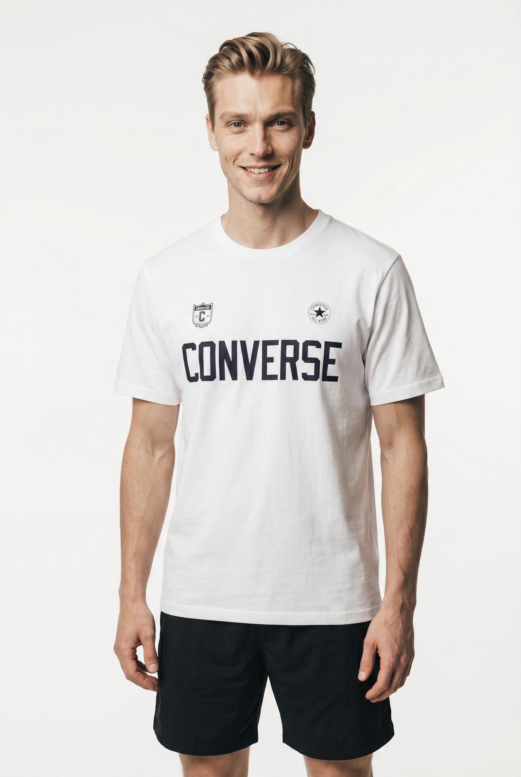 Converse T-Shirt aus Baumwolle, in den Größen XS bis XXL