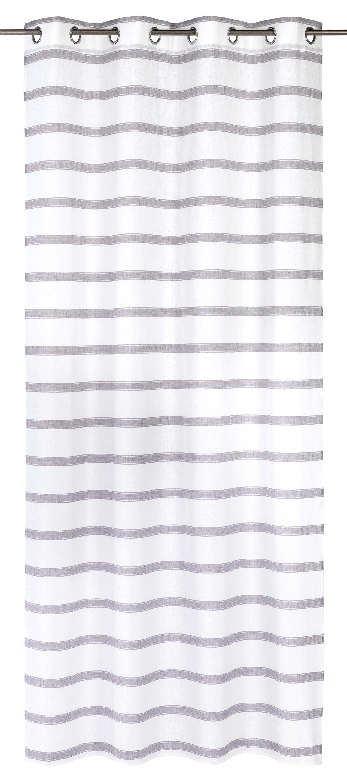 ELBERSDRUCKE Vorhang Ösenschal Ida grau halbtransparent 255x140 cm Vorhang Gardine (1 St), halbtransparent