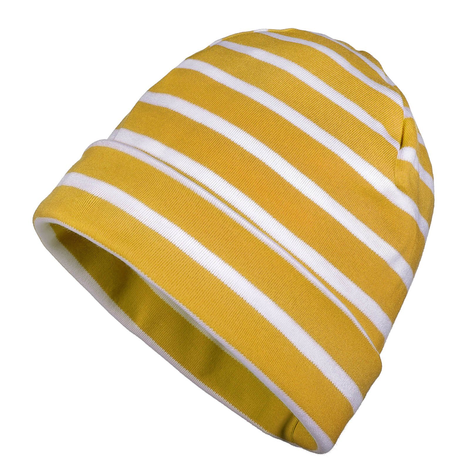 modAS Strickmütze 2530 Unisex Mütze Streifen für Kinder & Erwachsene - Ringelmütze Baumwolle