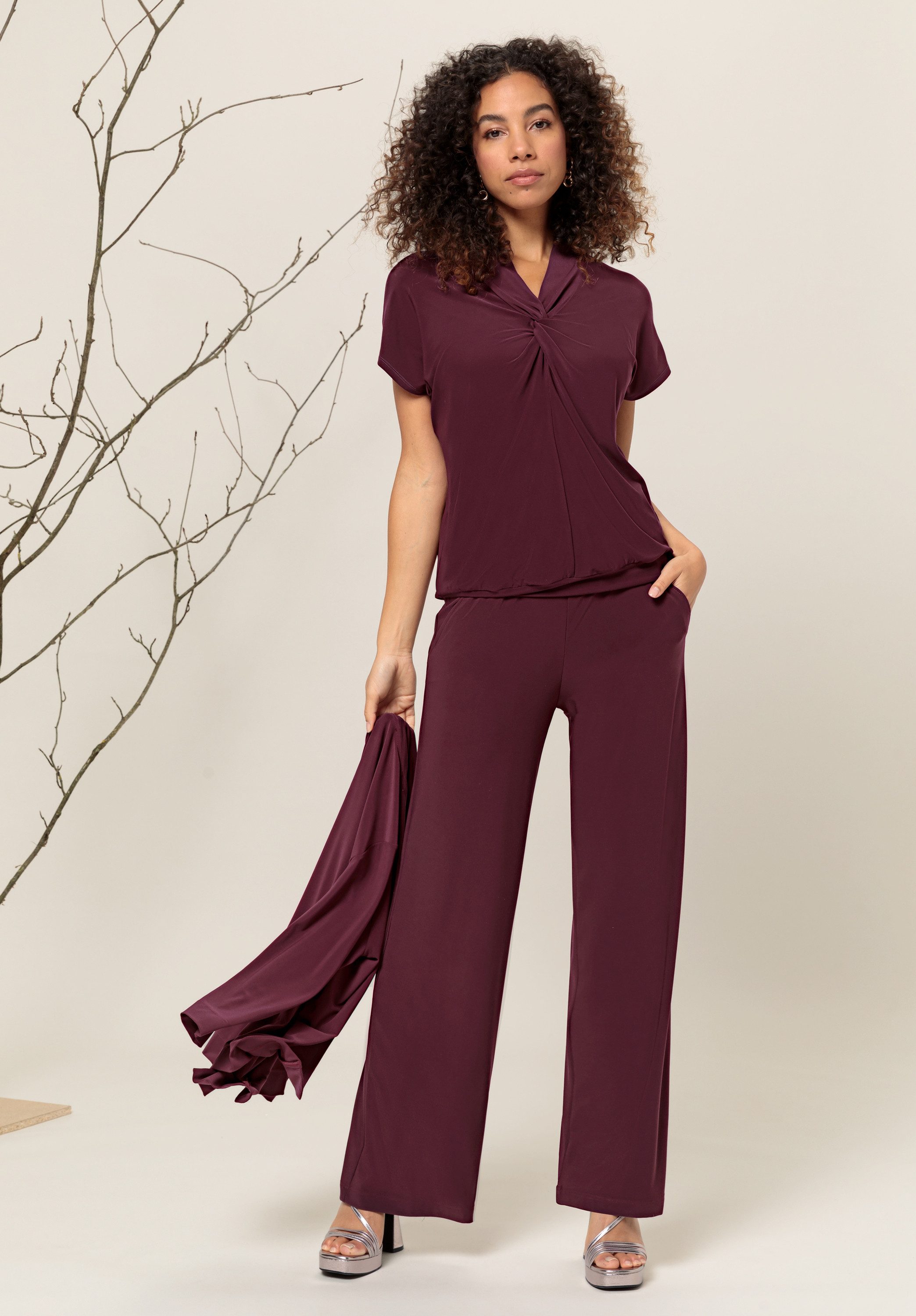 bianca Schlupfhose PARIGI mit lässigem weiten Bein