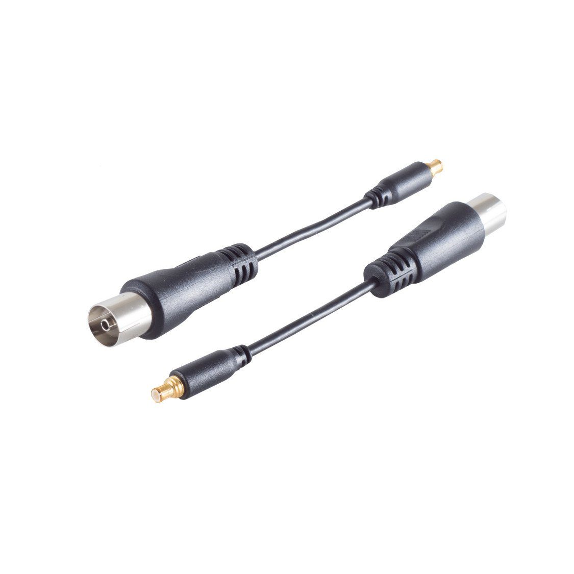 Adapter, IEC-Buchse, MCX schwarz Koax-Kabelverbinder S/CONN PVC, maximum connectivity®