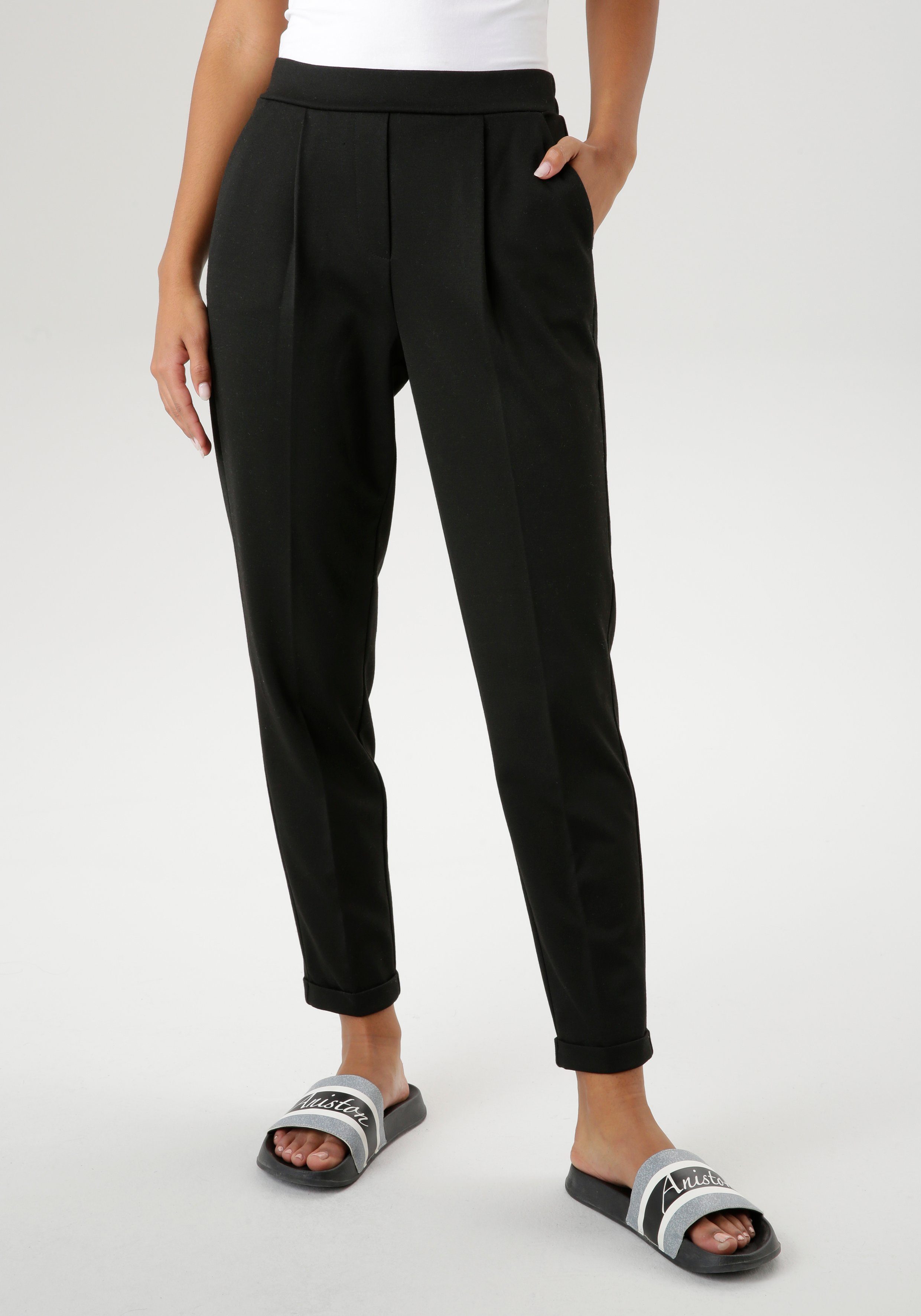 Aniston SELECTED Schlupfhose mit Bundfalten günstig online kaufen