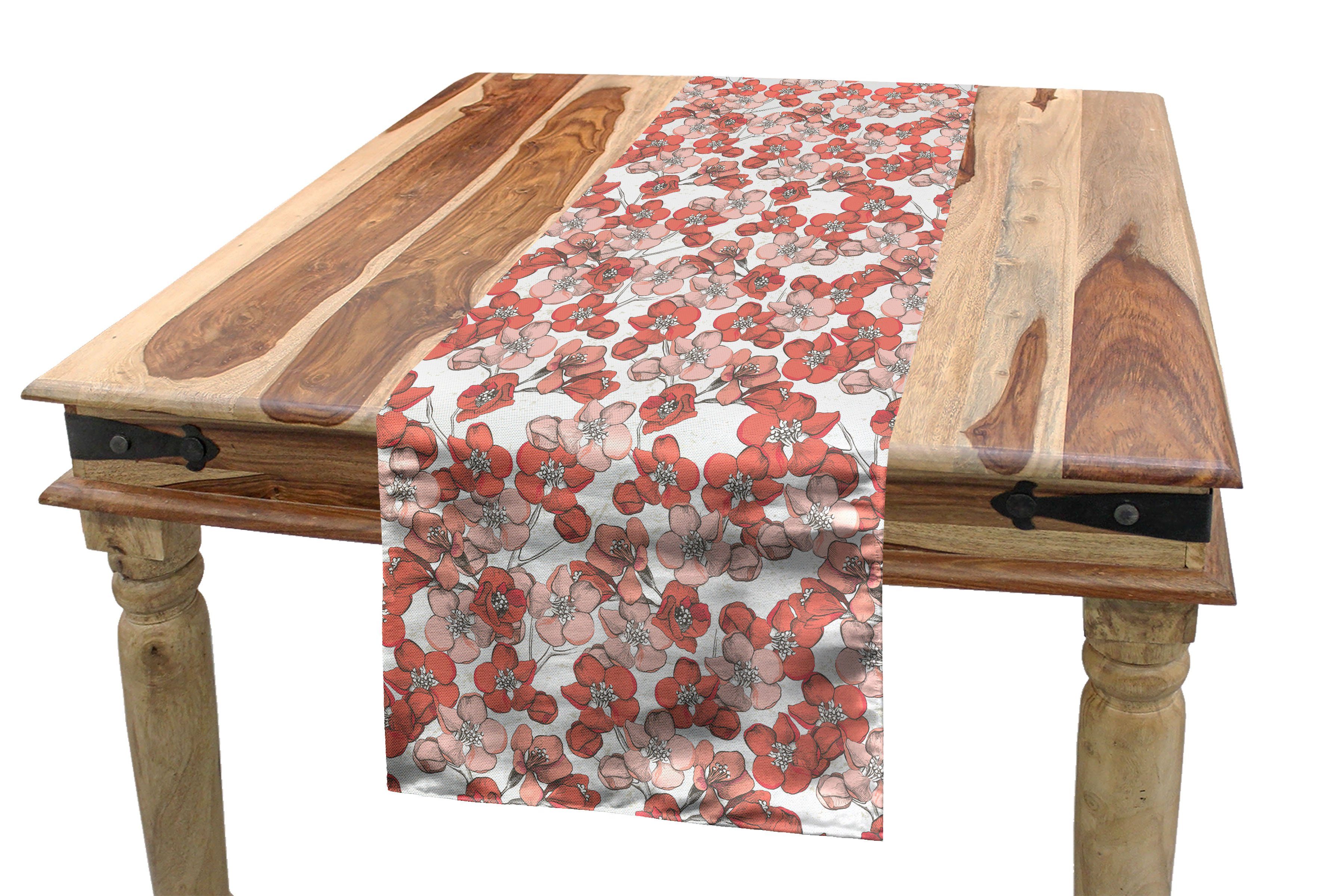 Natur Esszimmer Küche Kirschblüte Tischläufer Tischläufer, Rechteckiger Dekorativer Abakuhaus