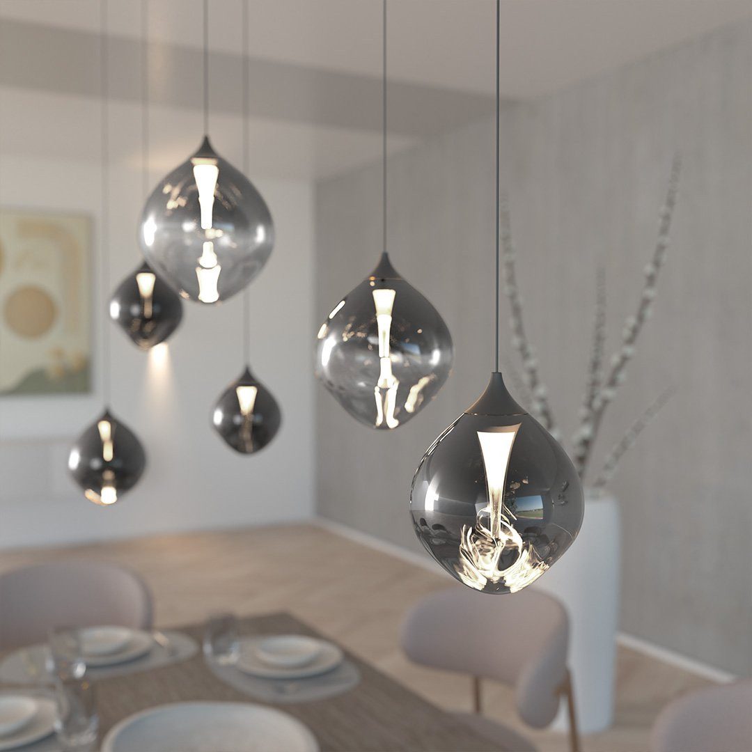 Neona LED Deckenleuchte SOMOS, Dimmbar per Wandschlater in 3 Stufen, LED fest integriert, Warmweiß