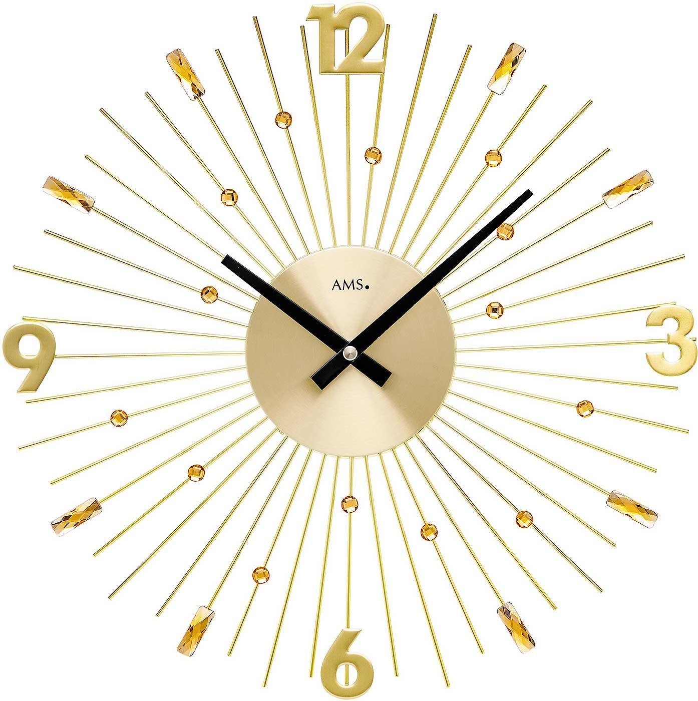 AMS Wanduhr Wanduhr modern 39 x 39 x 5 cm - AMS Modell: 9653