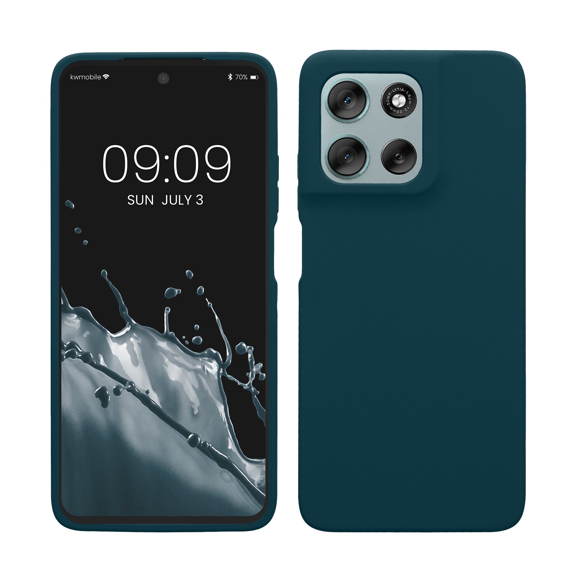 kwmobile Smartphone-Hülle Handyhülle für Motorola Moto G56 5G Hülle, Weiches Handy Silikon Case - Schutzhülle Cover