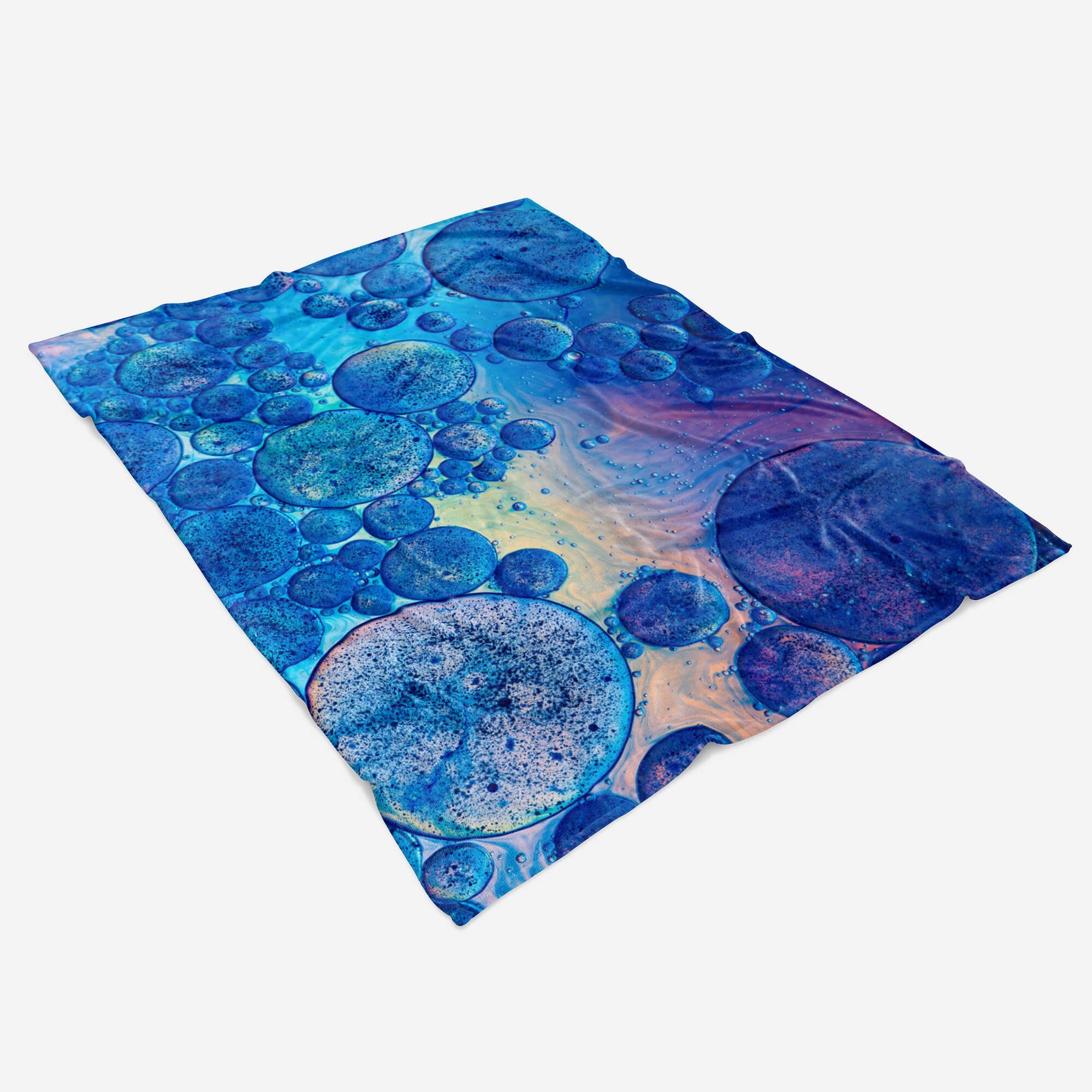 Kuscheldecke Handtuch (1-St), Nahaufnahme Art mit Kun, Sinus Wasserblasen Baumwolle-Polyester-Mix Handtuch Strandhandtuch Saunatuch Fotomotiv Handtücher