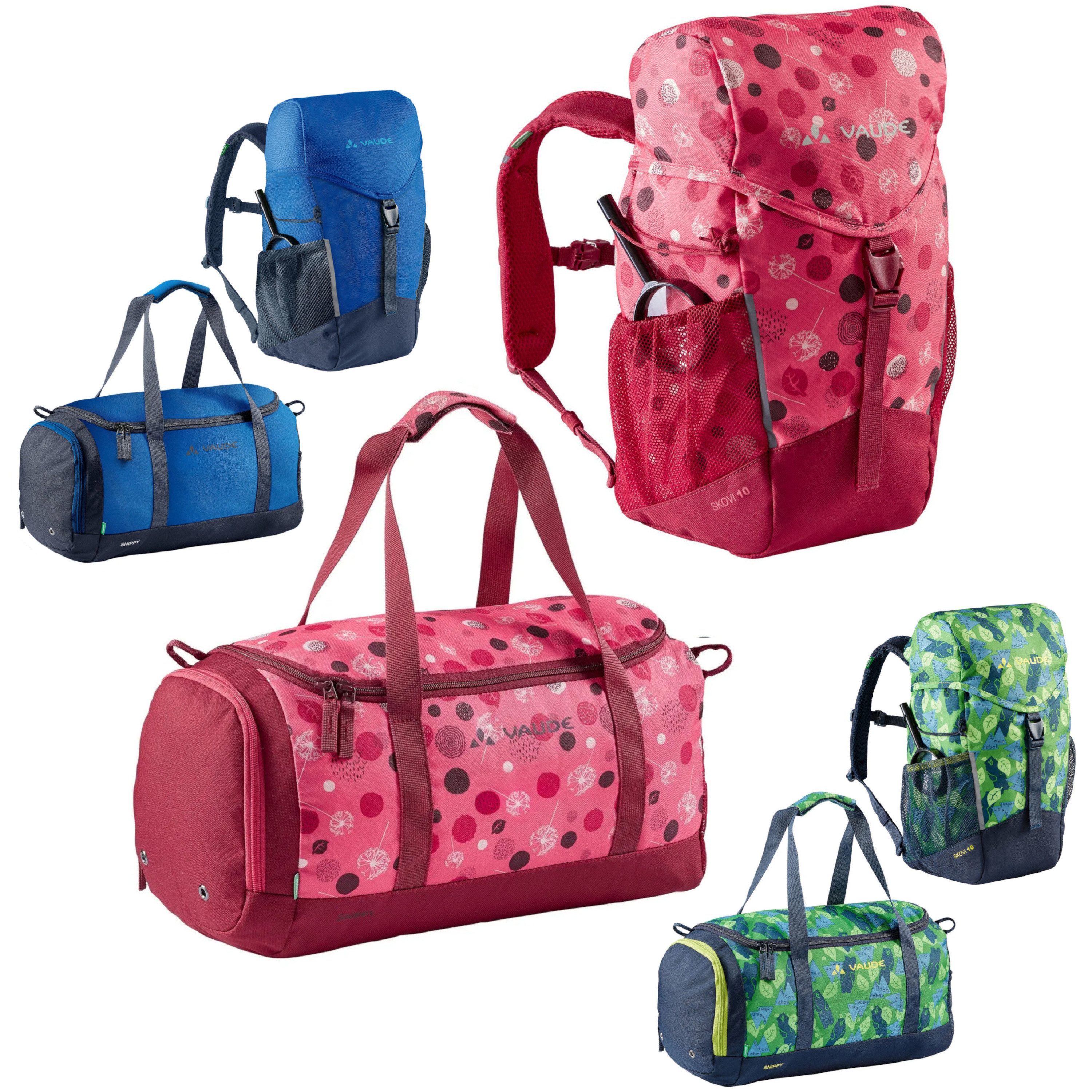 VAUDE Sporttasche Set für Kinder, mit Rucksack Skovi 10 + Snippy