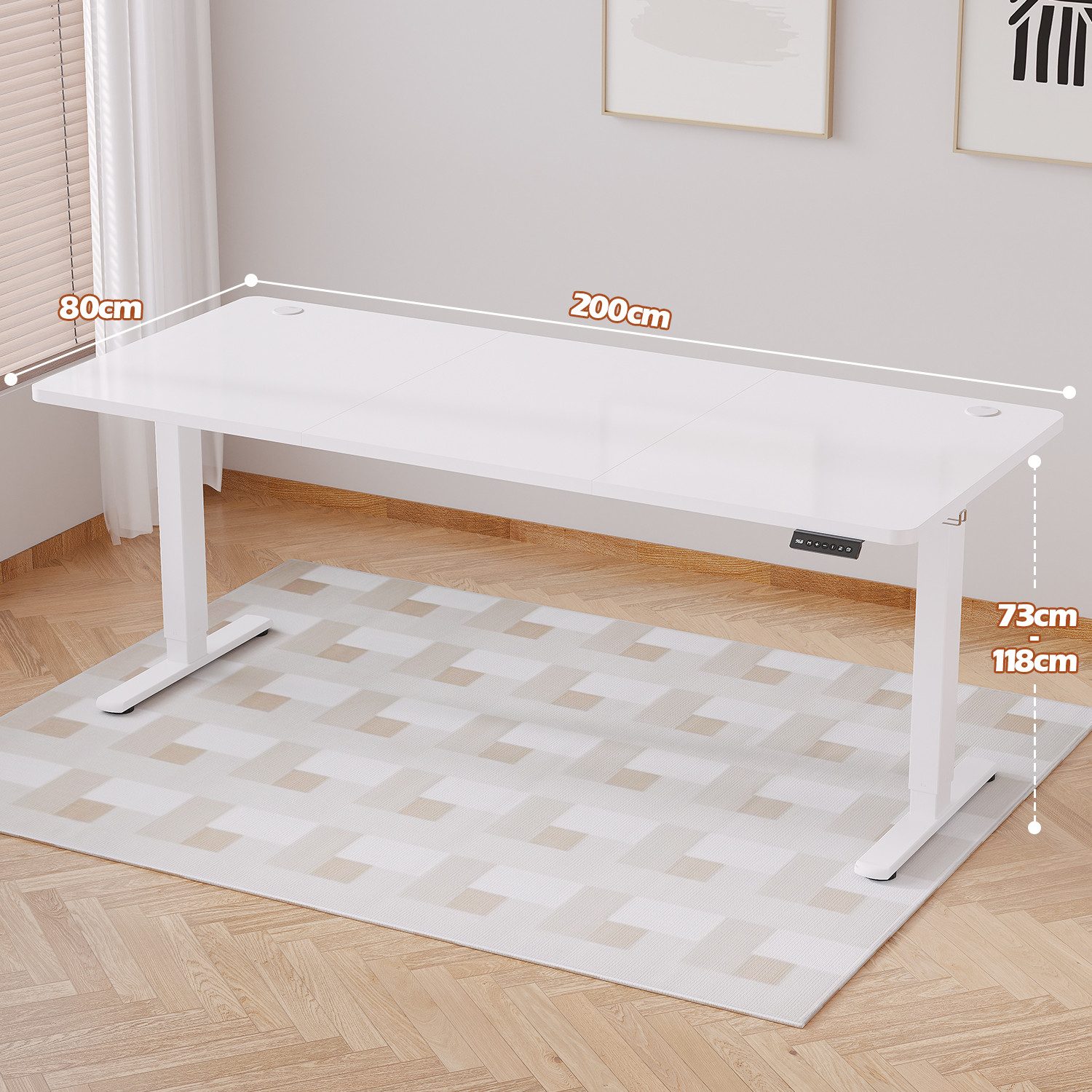 HOMALL Schreibtisch Schreibtisch Höhenverstellbarer mit Gedächtnis und Sitzerinnerung (2-lagige Hohenverstellung mit sitzender Erinnerungsfunktion und USB-Ladeanschluss)
