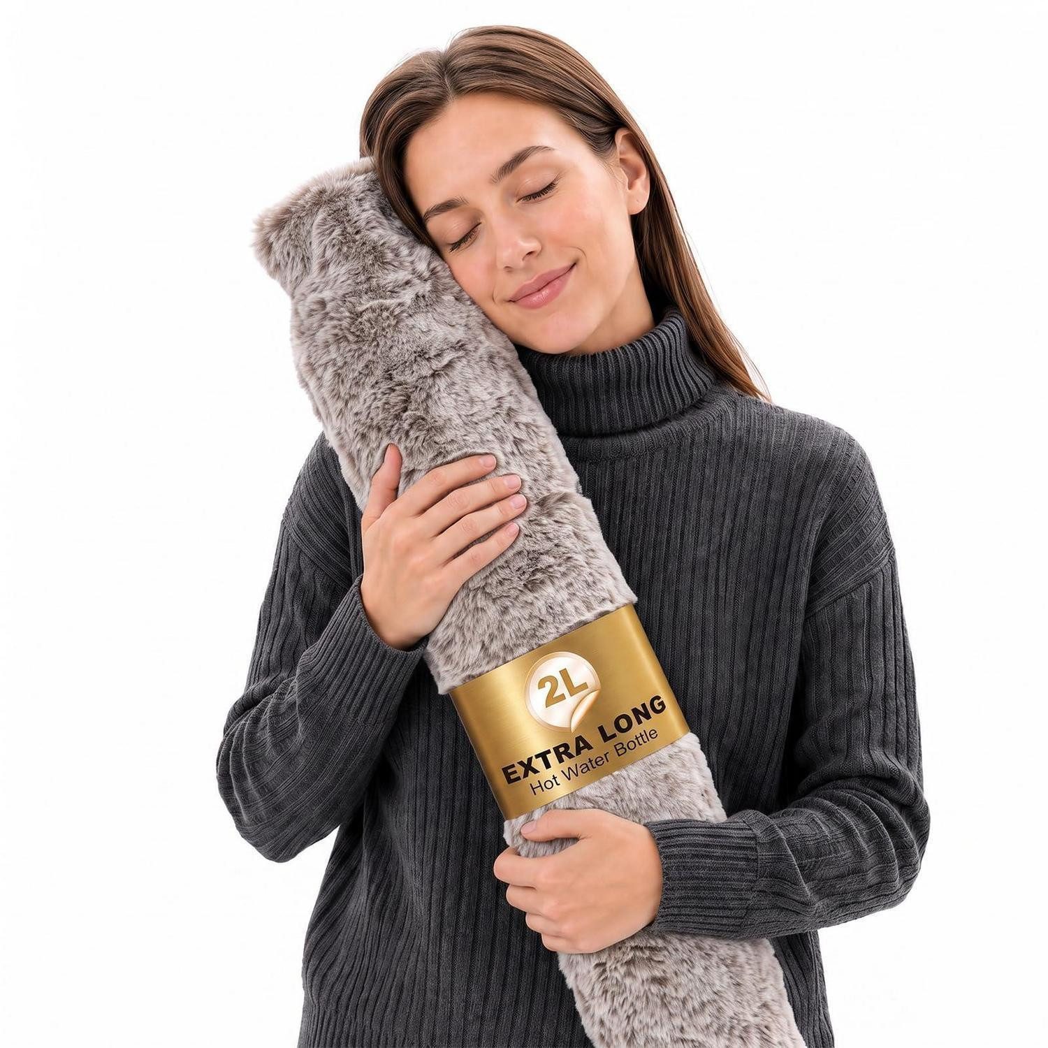 LuxusKollektion Wärmflasche Wärmflasche mit Bezug & Gürtel