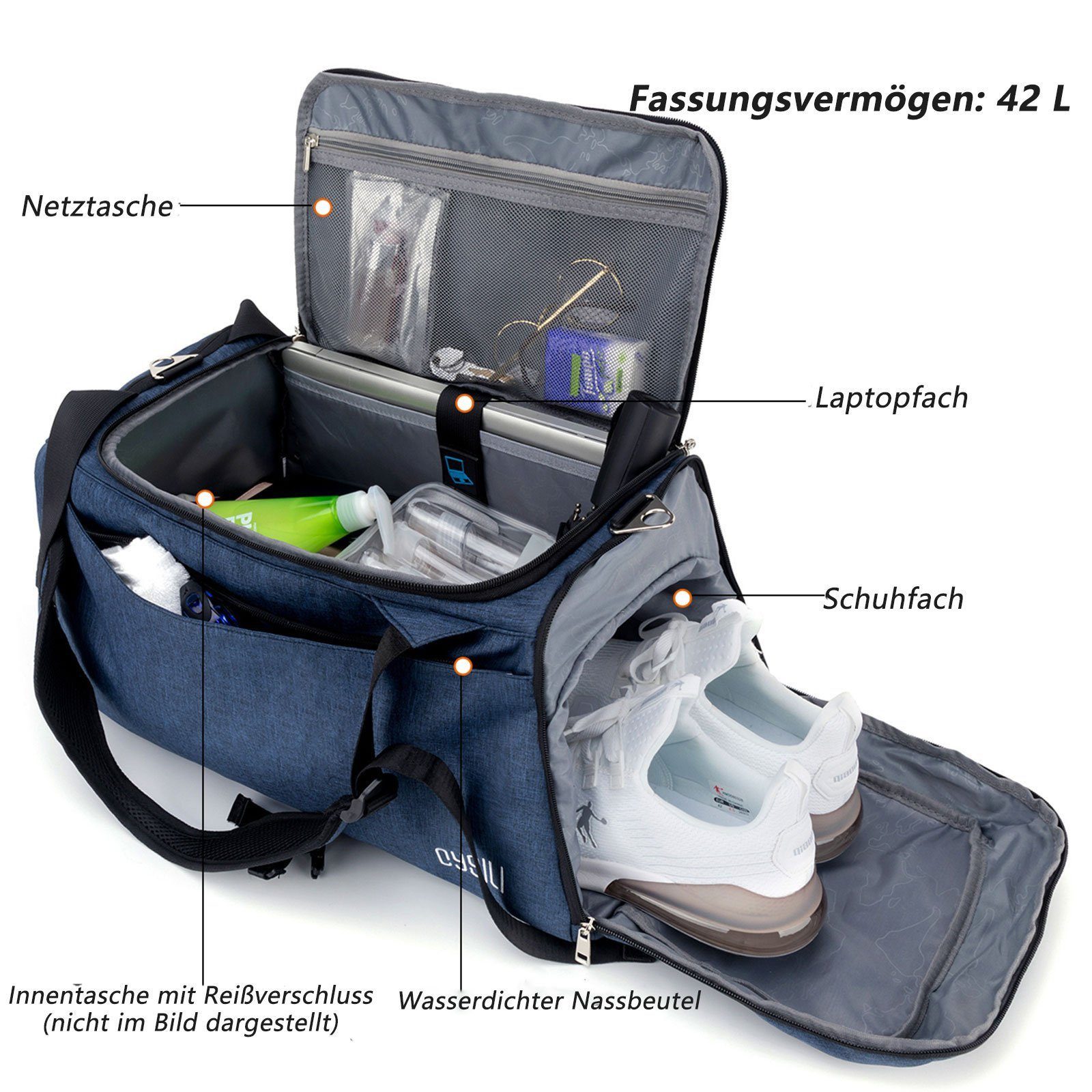 REDOM Reisetasche Trainingstasche Sporttasche Handtasche Schultertasche günstig online kaufen