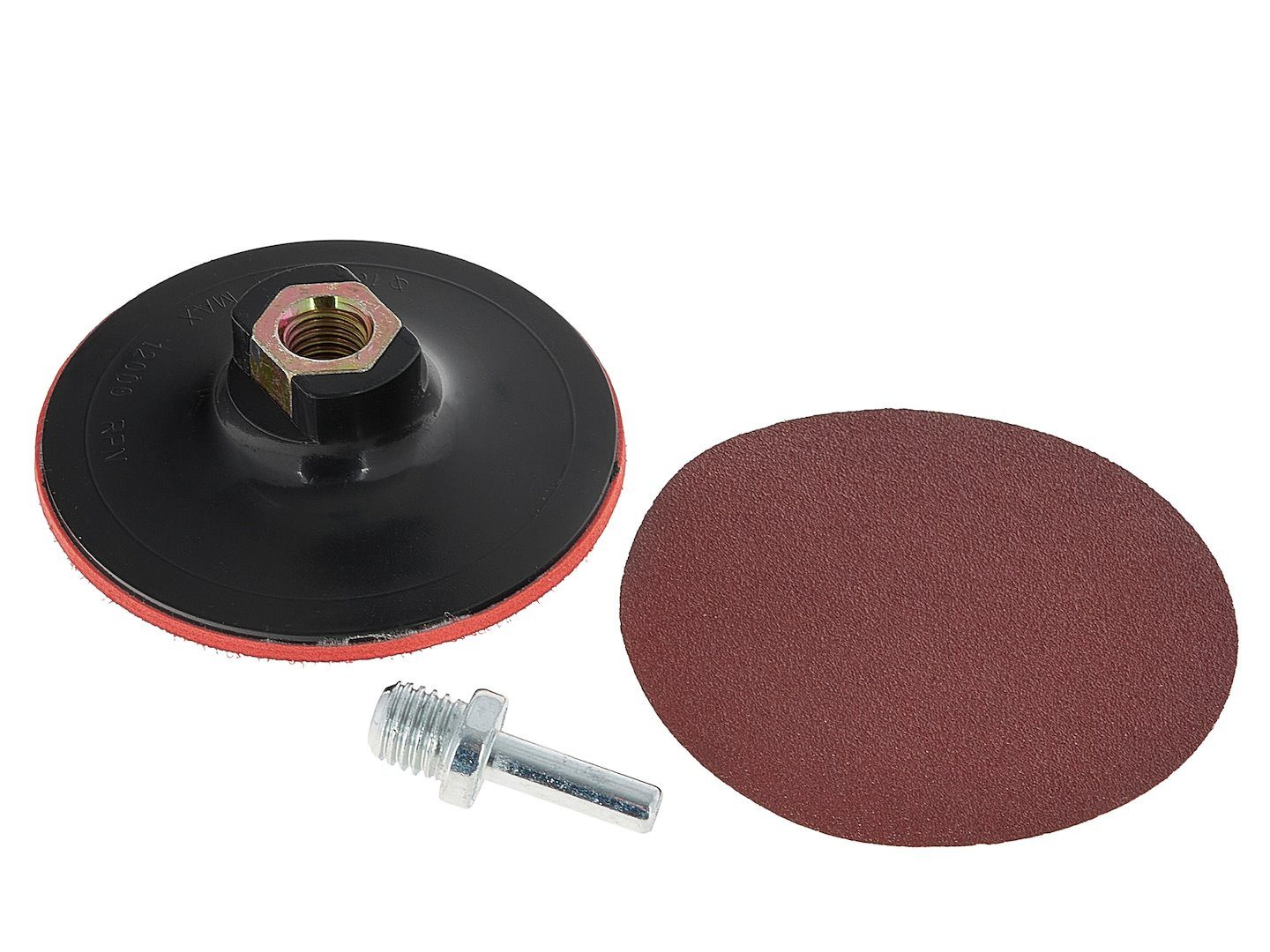 GEKO Schleifteller 100mm Klett Schleifteller M14 Haftteller inkl Adapter Bohrmaschine, 1-St., M14-Gewinde, inkl. Bohradapter – Bild 2 von 5