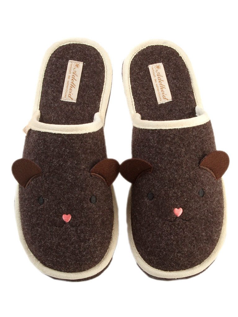 ADELHEID Teddy Filzpantoffeln Pantoffel – Bild 2 von 5