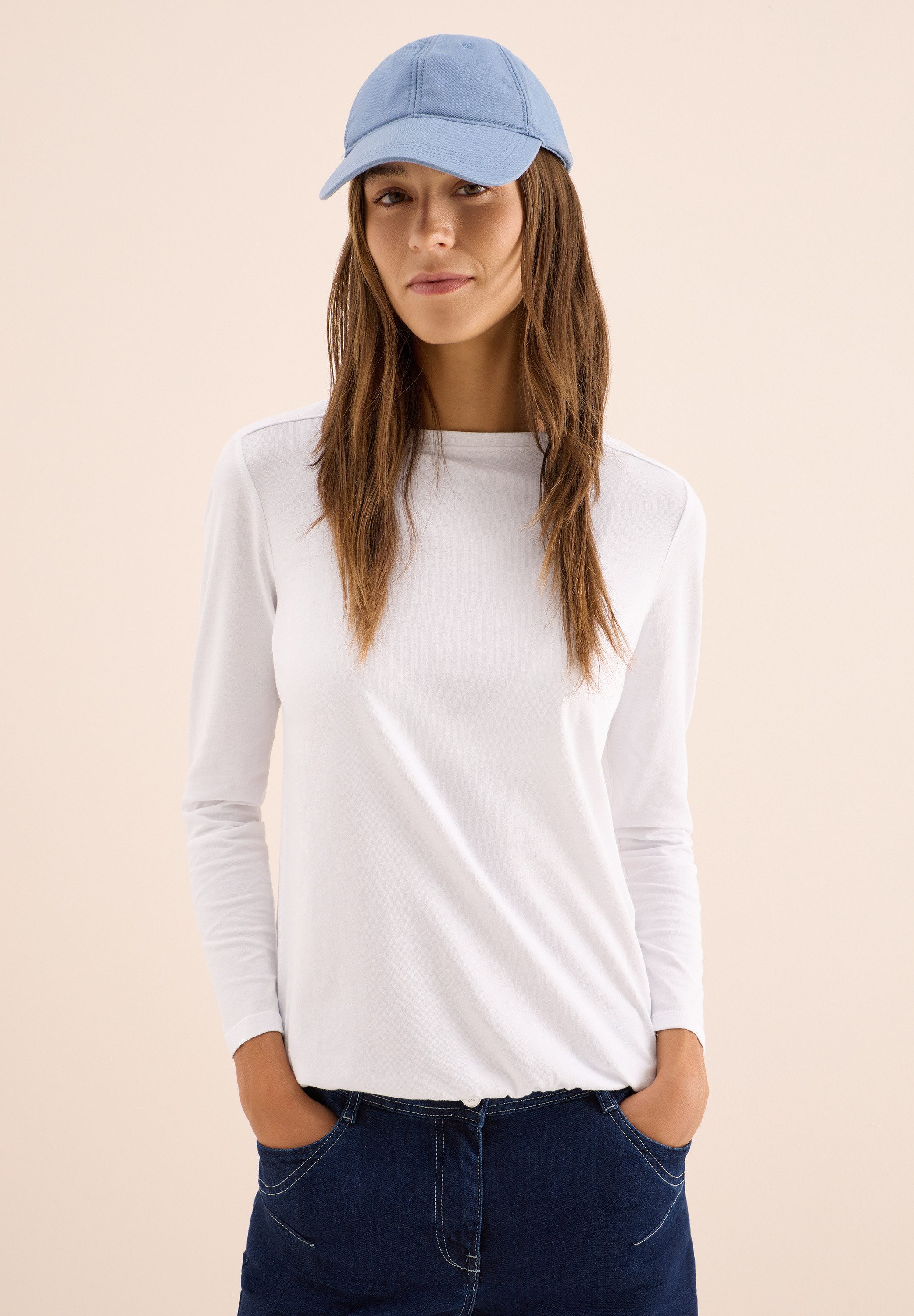 CECIL Langarmshirt aus reiner Baumwolle