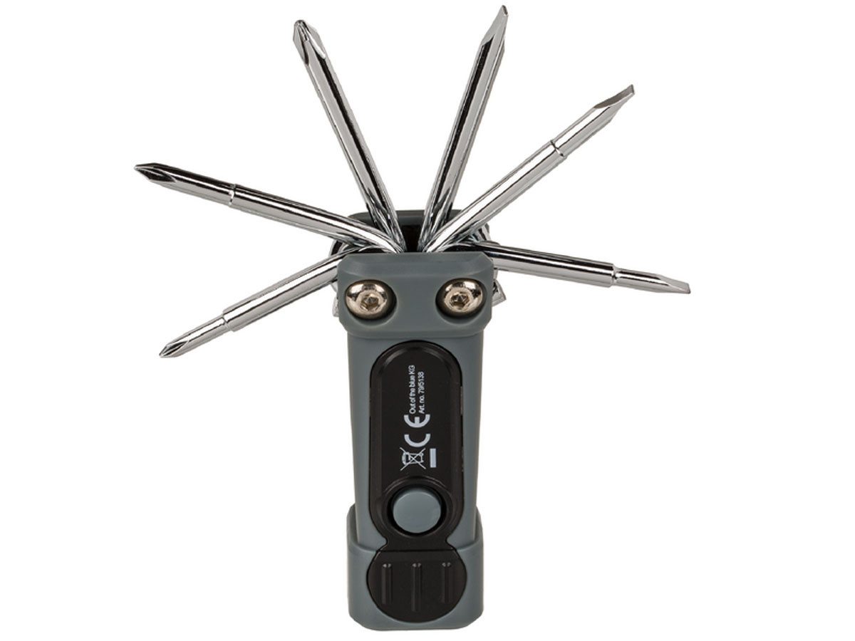 Thumbnail - Out of the Blue Multitool Multitool mit 8 Funktionen, aus Edelstahl, ca. 3,5 x 8 cm, mit je 3