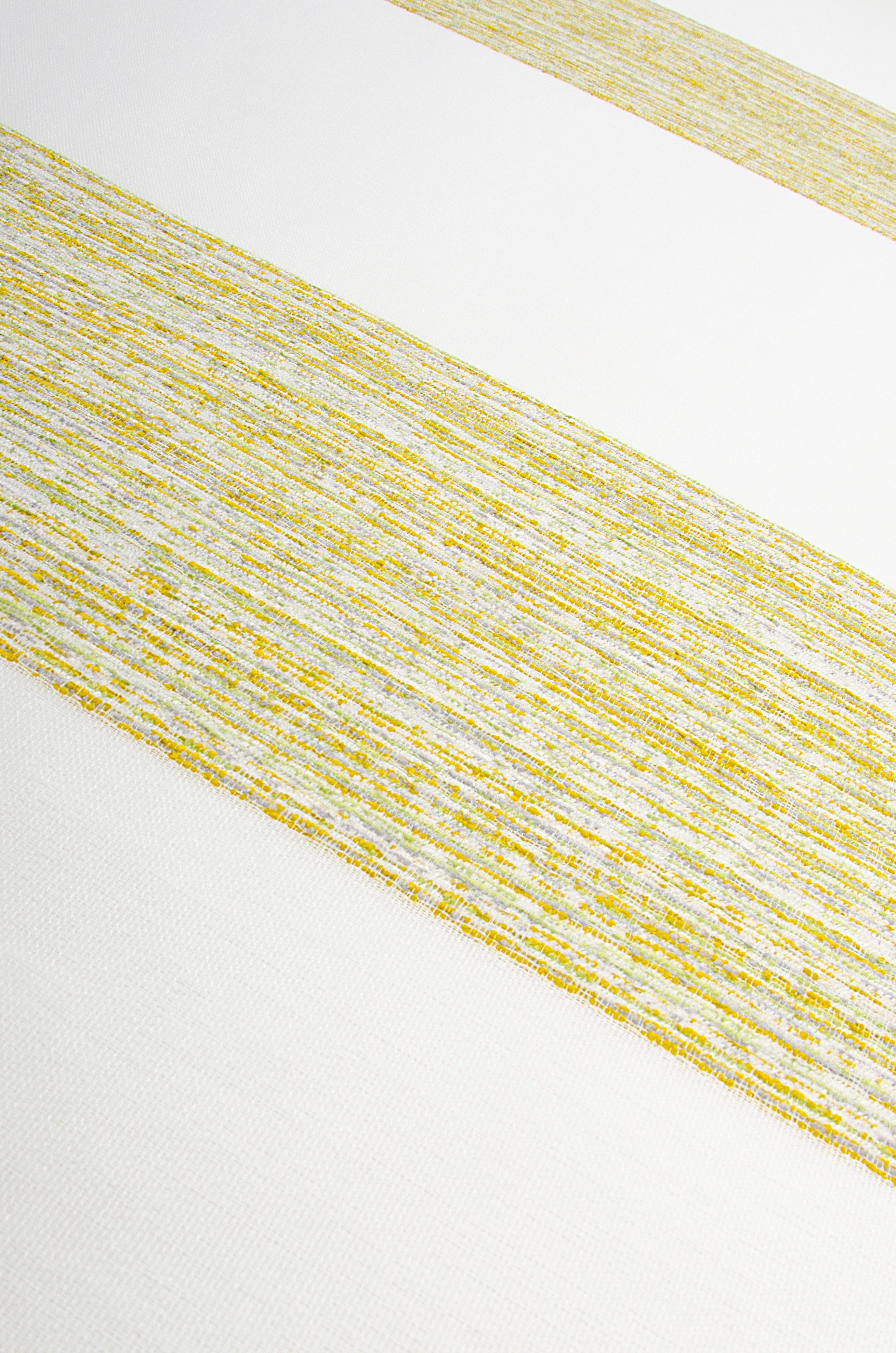 Vorhang Cara, Neutex halbtransparent, you!, Streifen Jacquard, moderner mit Effektstruktur (1 for Ösen St), gelb