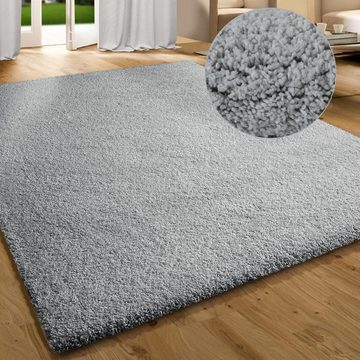 Hochflor-Teppich Shaggy-Teppich Prestige Silbergrau, Erhältlich in 5 Farben, Floordirekt, rechteckig, Höhe: 30 mm, Extra flauschig