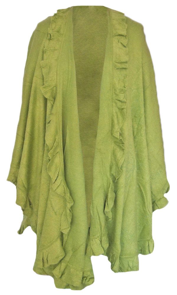 Trachtenland Schal Dirndltuch Strick Stola Olivgrün günstig online kaufen