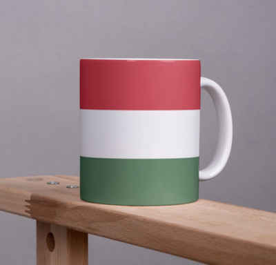 Tinisu Tasse Ungarn Kaffeetasse Flagge Pot Kaffee Tasse Becher HUN Coffeecup