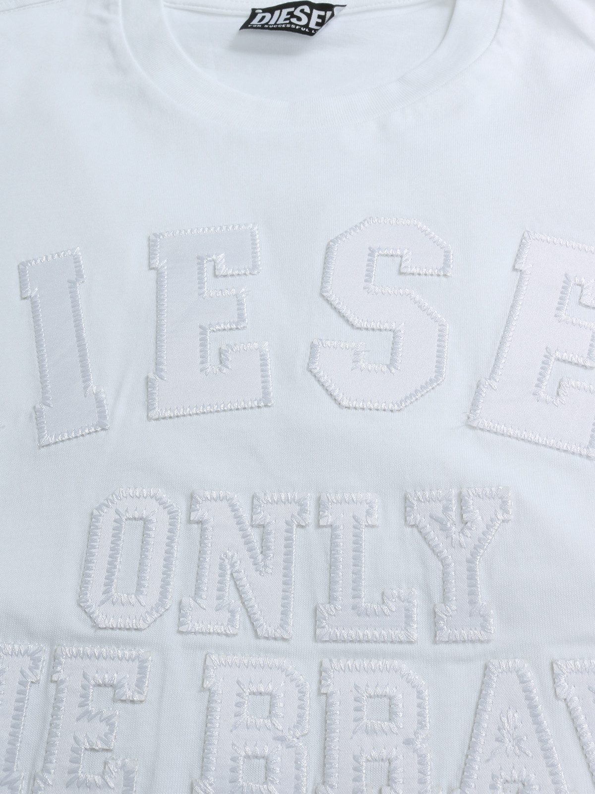 Diesel Rundhalsshirt aufgenähte Logo-Applikation - T-JUST günstig online kaufen