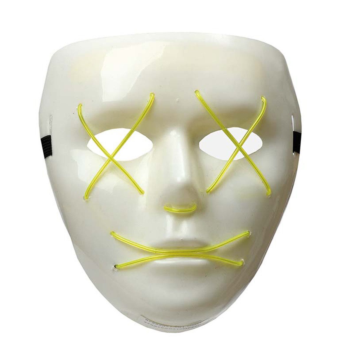 Zoelibat Verkleidungsmaske Maske LED ohne Rand gelb
