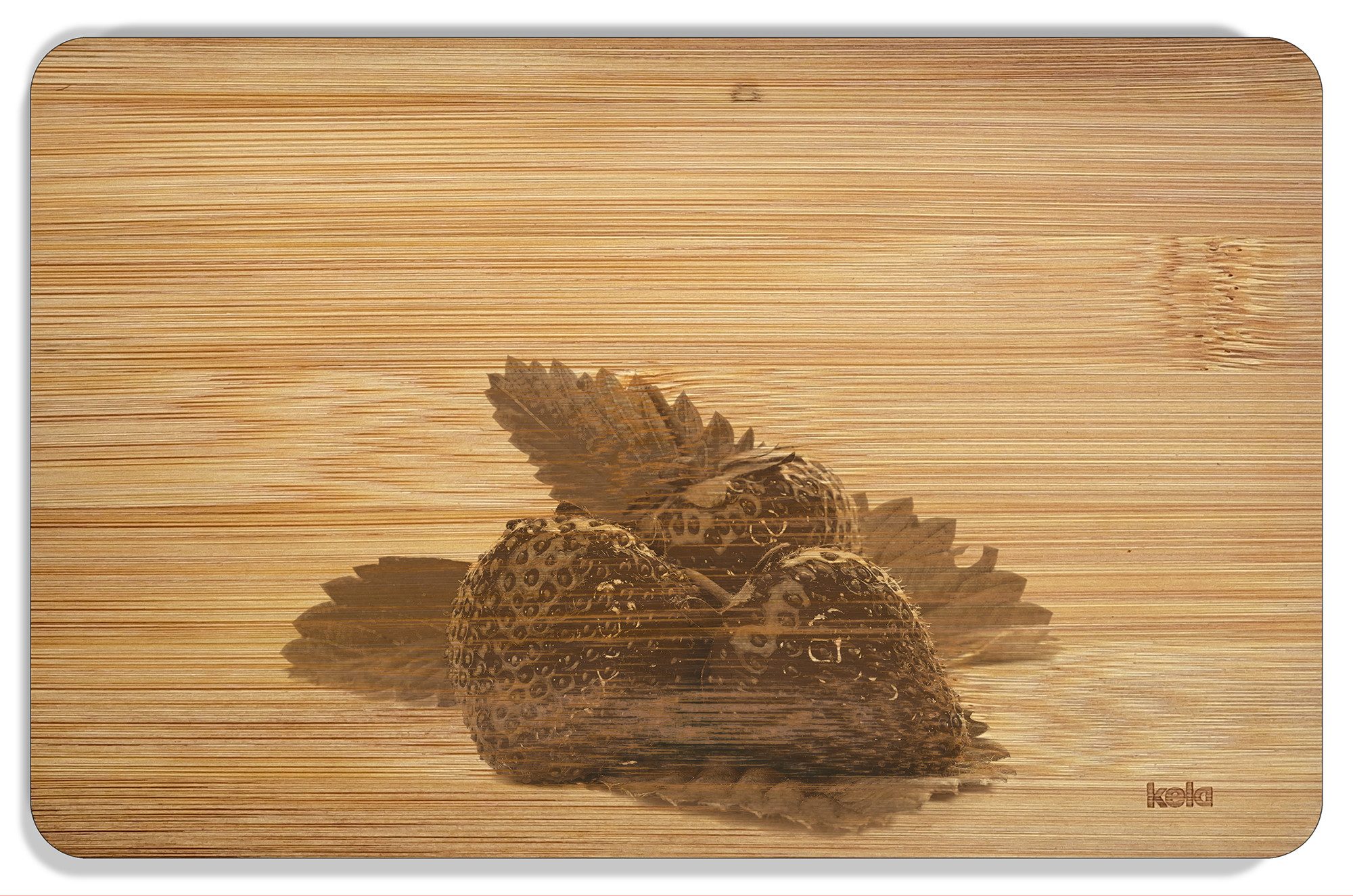 Wallario Schneidebrett Frische Erdbeeren für die Küche, (1-St), 14x22cm