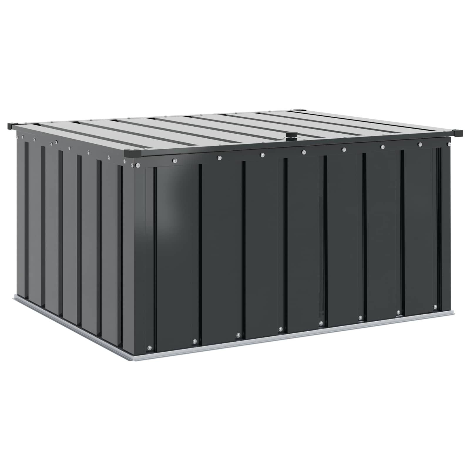 vidaXL Gartenhaus Gartenlagerbox Schwarz 101 x 82 x 50 cm Stahl