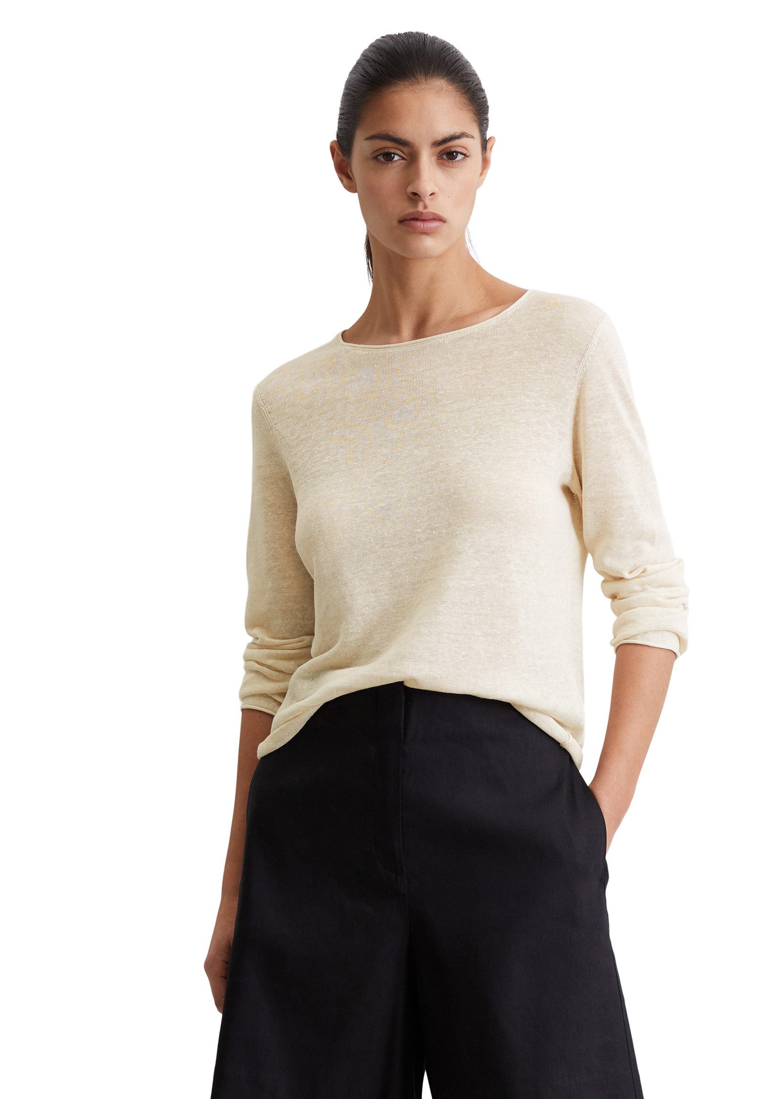 Strickpullover aus reinem Leinen