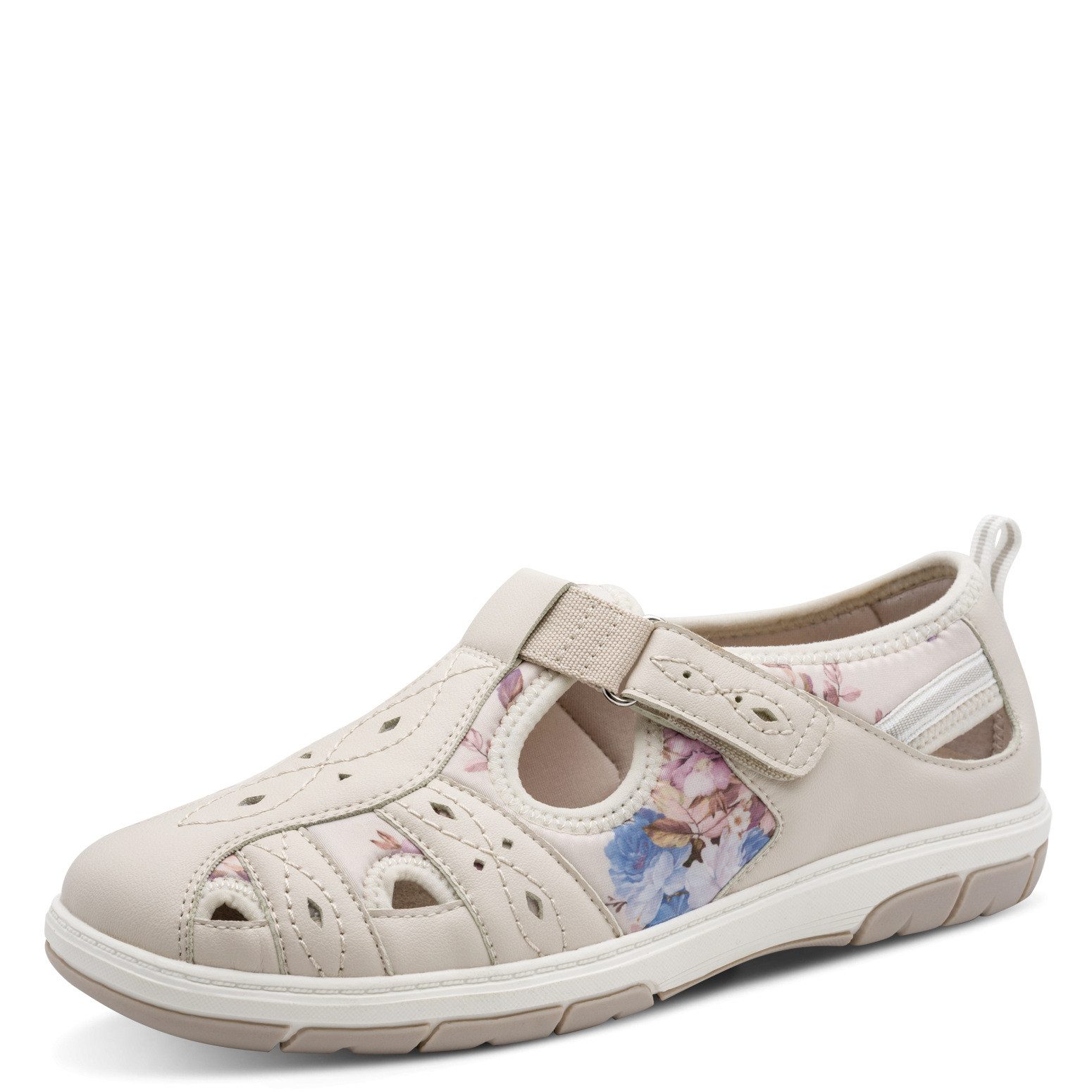 Jana Jana Damen Klettschuh 8-23669-44-494 beige multi Slipper
