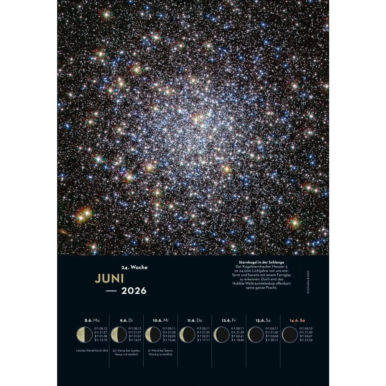 Harenberg Kalender Verlag Wandkalender KOSMOS Himmelsjahr 2026