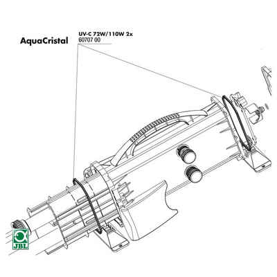 JBL GmbH & Co. KG Aquarium Ersatzteil 2x Gehäusedichtung für UV-C 72 / 110 W