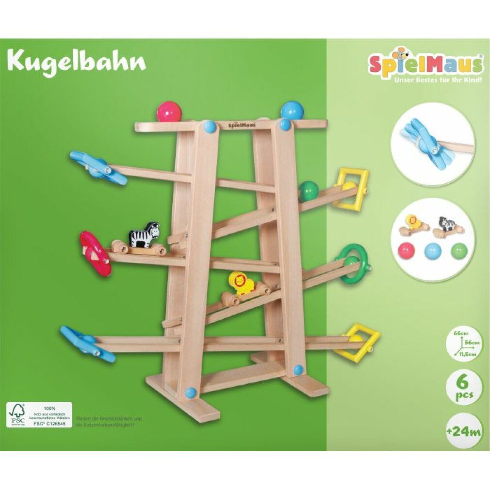 Vedes Kugelbahn SMH Holz Kugelbahn mit Rollelementen