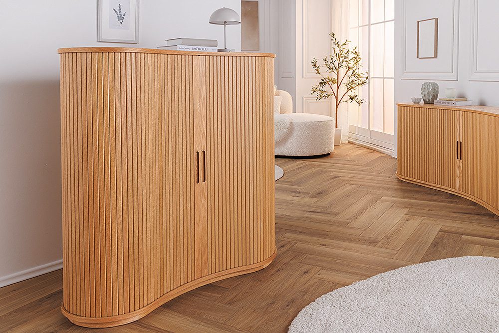 riess-ambiente Highboard VALHALLA WOOD 110cm natur · Retro-Highboard mit Ro günstig online kaufen