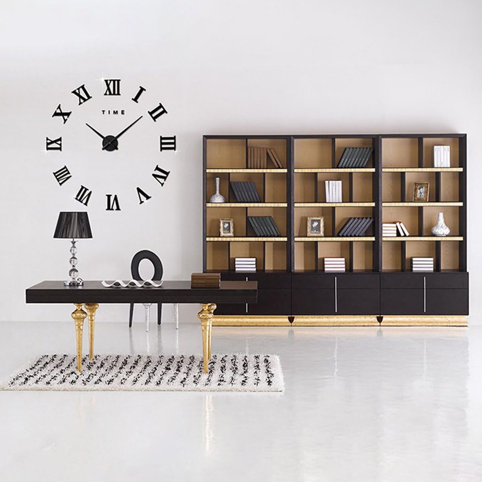 REDOM Wanduhr 3D Wandzeituhr Große Dekouhr Wohnzimmeruhr Wanddekoration (Wa günstig online kaufen