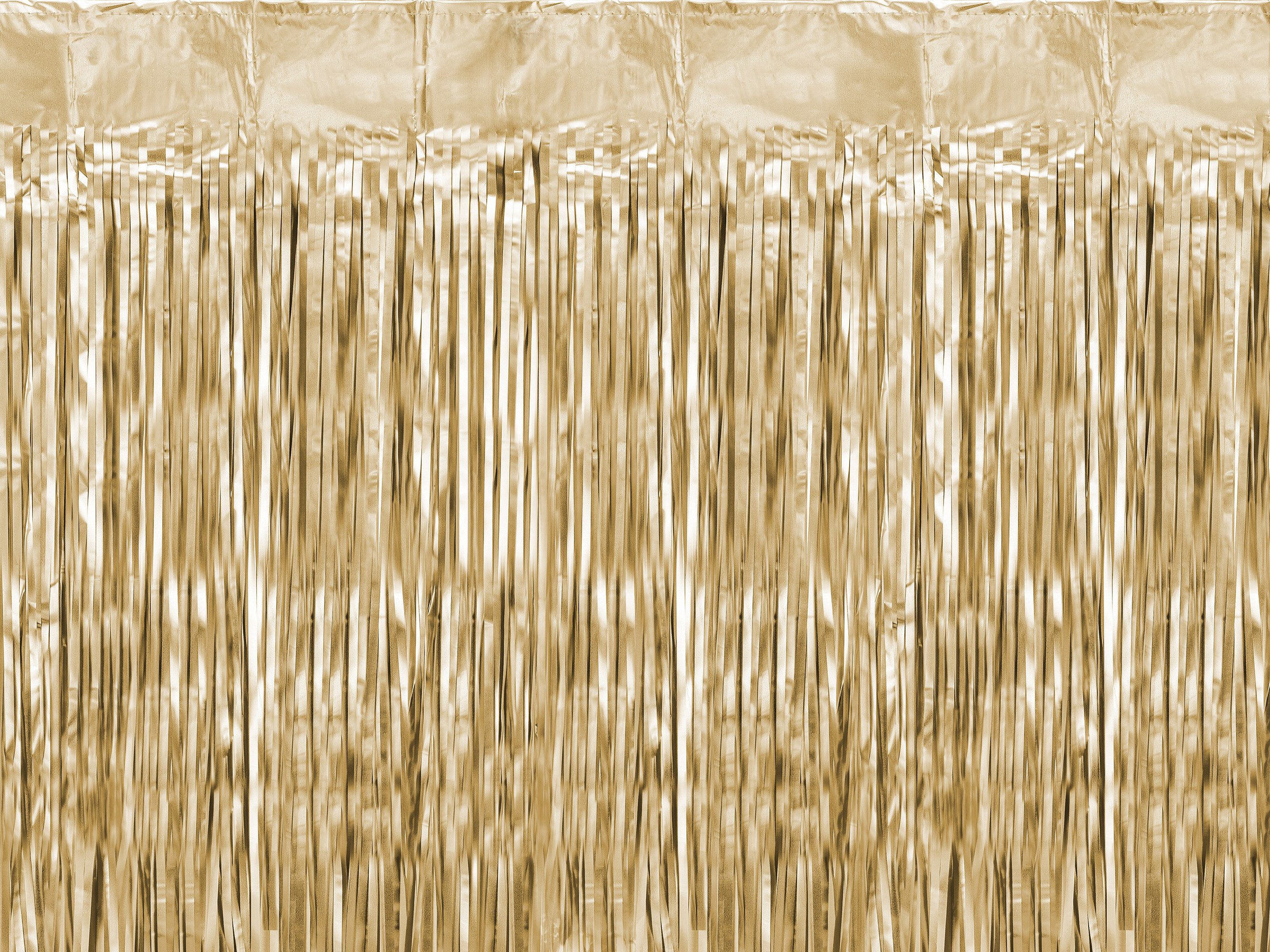partydeco Dekorationsfolie, Lametta Vorhang 100x200cm Hellgold günstig online kaufen
