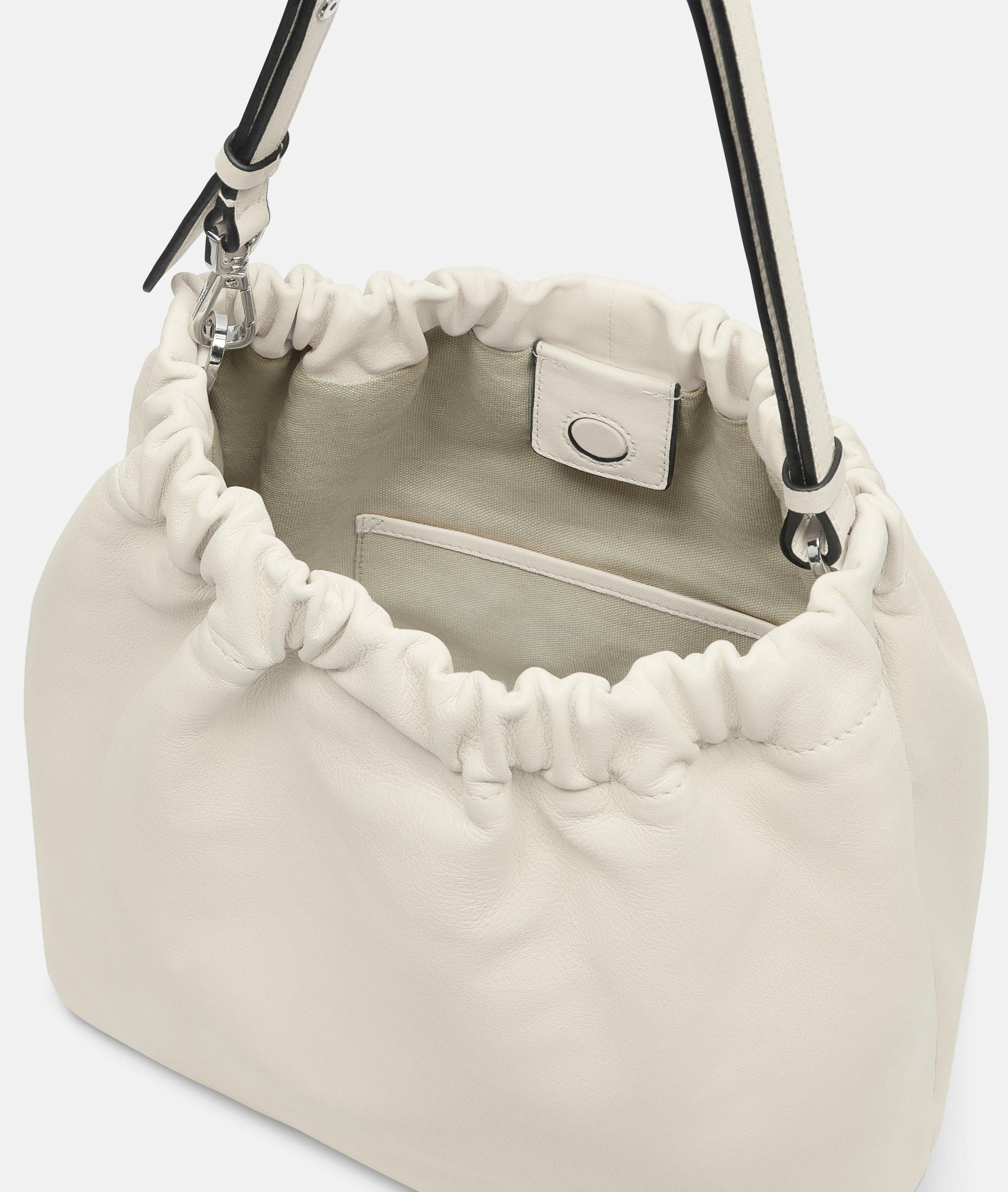 Liebeskind Berlin Schultertasche Cloud Hobo M, Mittelgroße Hobo-Bag aus Schafsleder